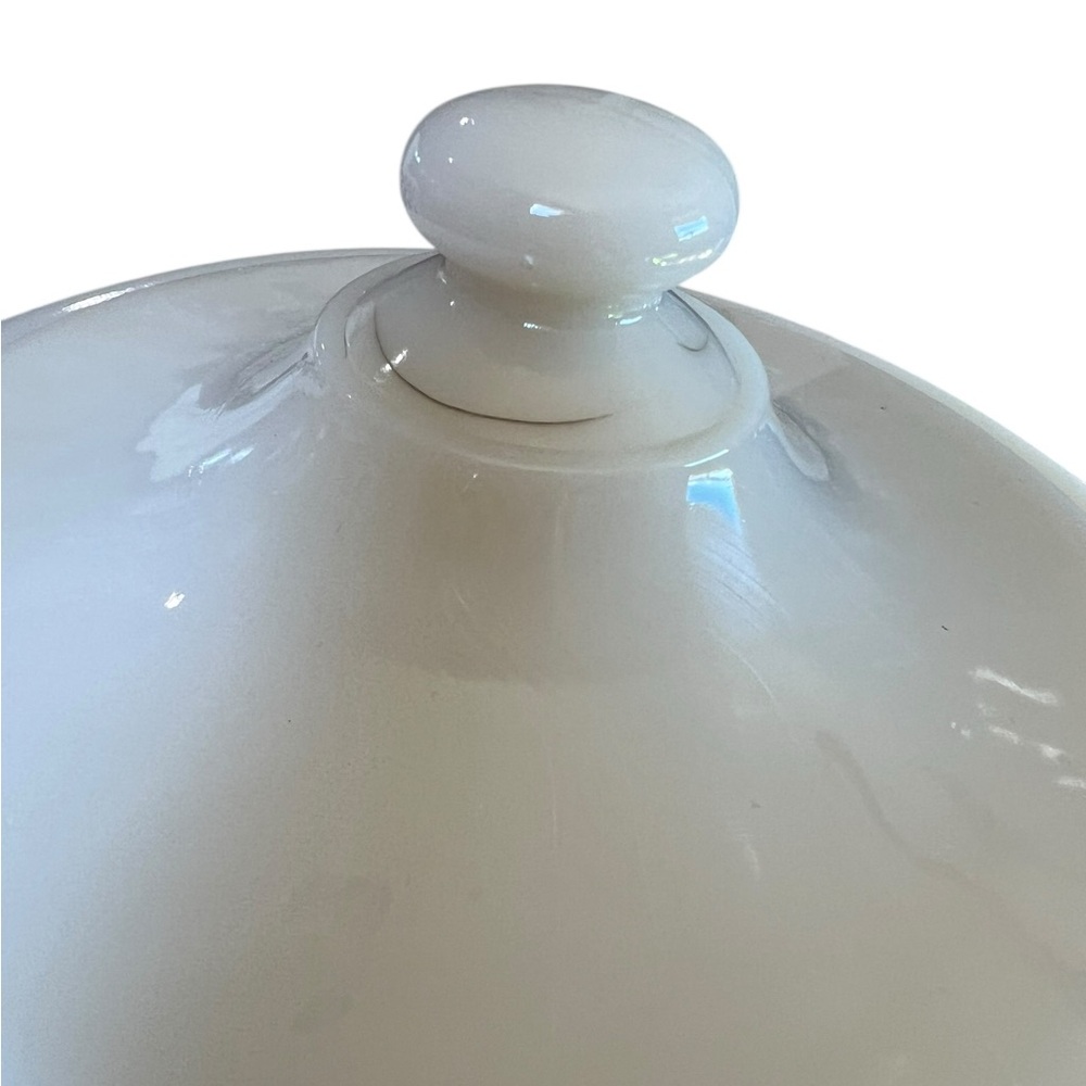 Vintage Anchor Hocking Tulip Grease Jar Canister Milk Glass MCM - Picture 6 of 12